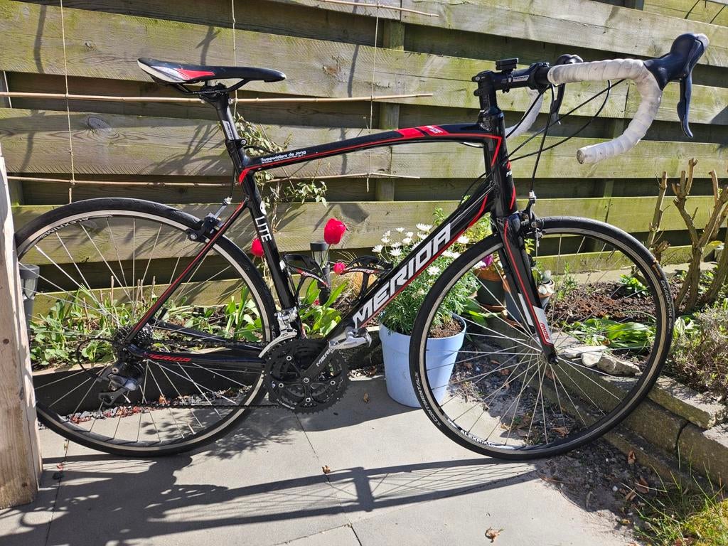 Merida Lite Racefiets - Zwart/Rood, 28 inch, Gebruikt, Aluminium, Meer dan 20 versnellingen