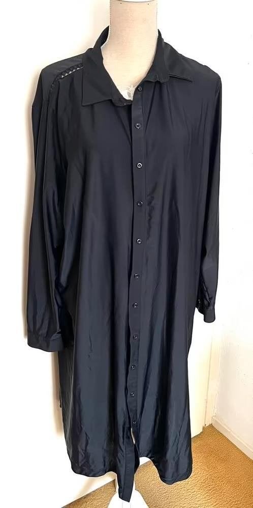 Exxcelent zwarte doorknoop jurk/vest maat 52[v], Kleding | Dames, Ophalen of Verzenden, Zo goed als nieuw, Zwart, Jurk
