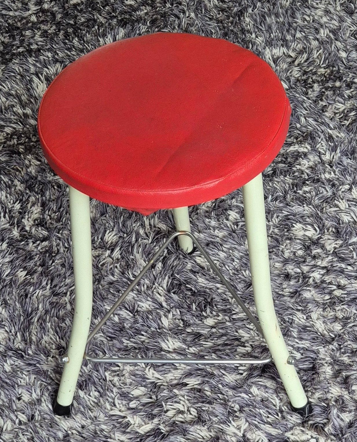 Vintage Tomado Krukje - Rood met Crème Poten, Huis en Inrichting, Krukjes, Ophalen