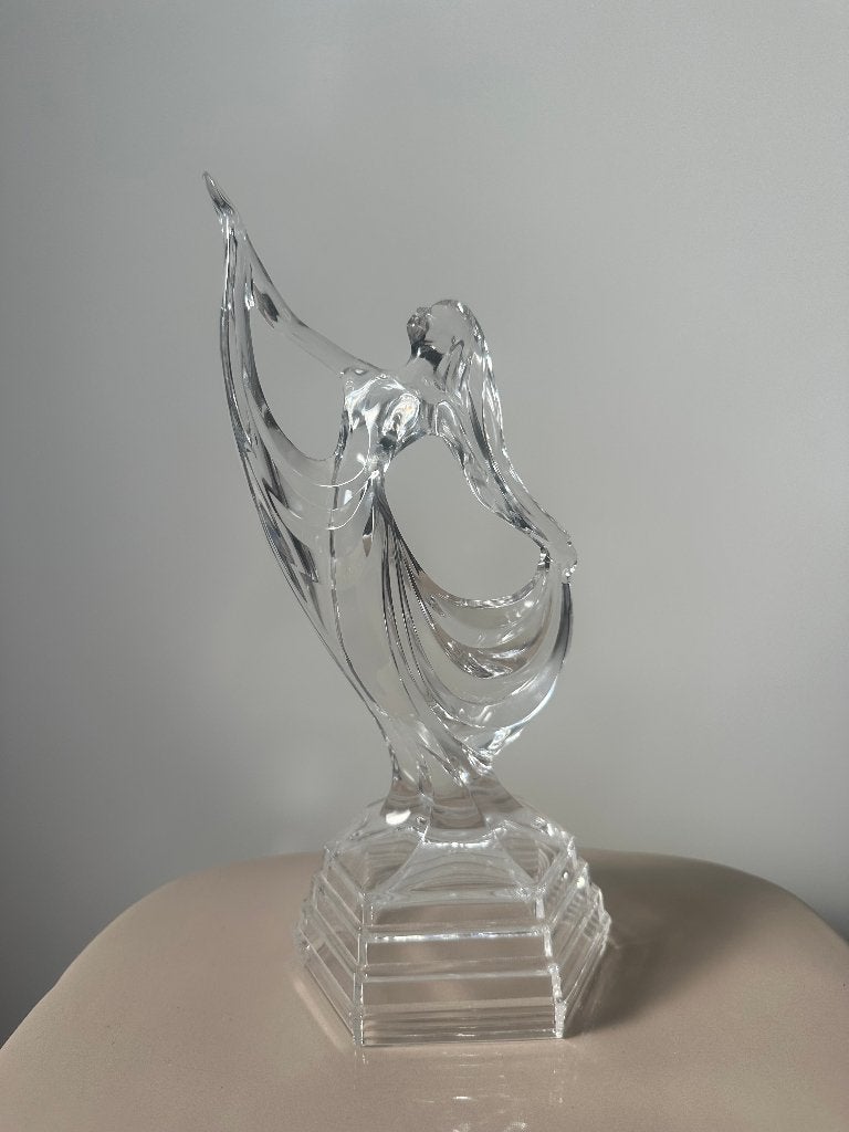 Vintage kristallen beeld ballerina - RCR 'Ètoile' (Italië), Glas, Art deco, Ophalen of Verzenden, 20 - 50 cm