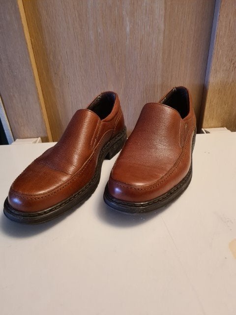 Herenschoenen instappers leer Fluchos maat 39, Bruin, Fluchos, Overige typen, Nieuw