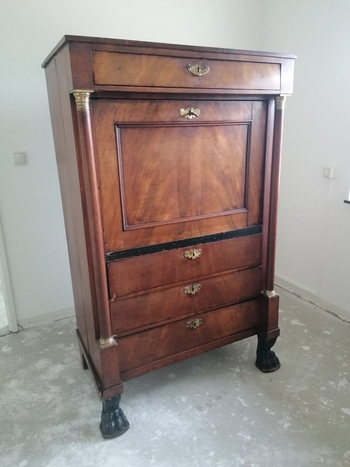 antieke secretaire, Antiek en Kunst, Antiek | Meubels | Kasten, Ophalen