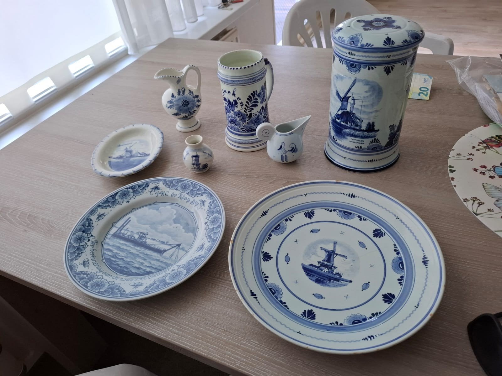 Diverse collectie Delfts Blauw aardewerk, Ophalen