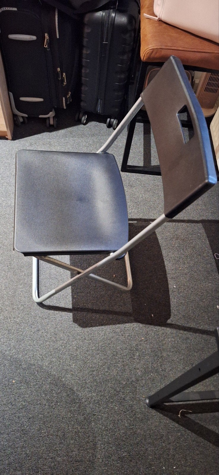 Klapstoel – zwart, Ophalen, Campingstoel