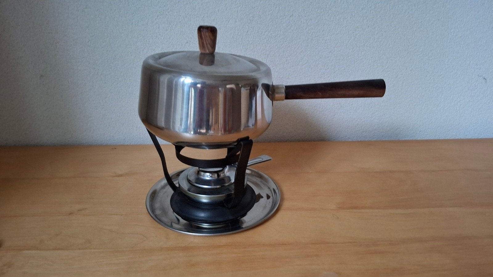 Vintage Fondueset met Brander, Ophalen of Verzenden, Gebruikt, Brander, Fondueset
