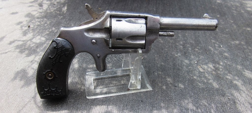 antieke revolver Hopkins & Allen  1868 Vrijgesteld, Ophalen of Verzenden