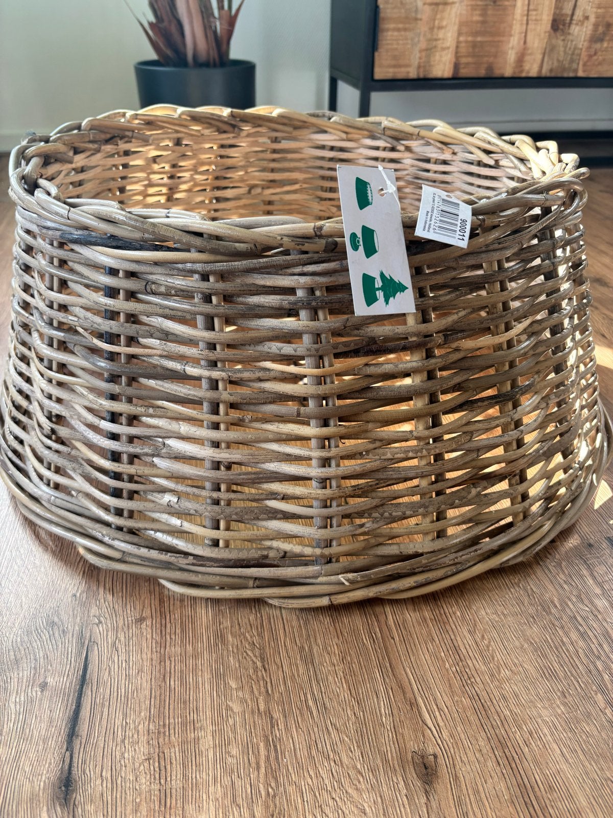 Rotan mand voor kerstboom of decoratie, Huis en Inrichting, Woonaccessoires | Overige, Ophalen, Nieuw, Landelijk, Natuurlijk materiaal