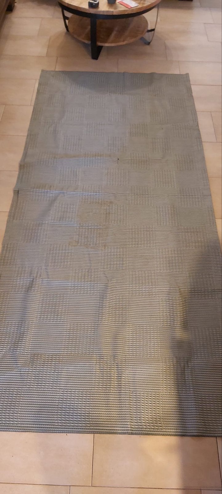 Tenttapijt grijs/groen 2.60 x 2.40, Caravans en Kamperen, Ophalen, Zo goed als nieuw