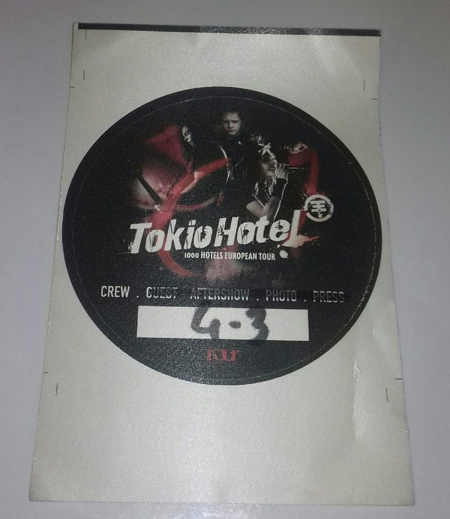 Tokio Hotel BACKSTAGE PASS Rotterdam 2008 - Origineel !!, Gebruikt, Ophalen of Verzenden, NvT, Foto of Kaart