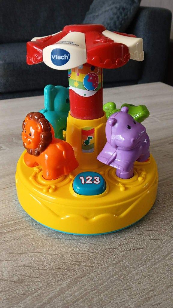 VTech dieren draaimolen met geluid zgn zie de foto,s, Ophalen of Verzenden, Zo goed als nieuw, 6 maanden tot 2 jaar