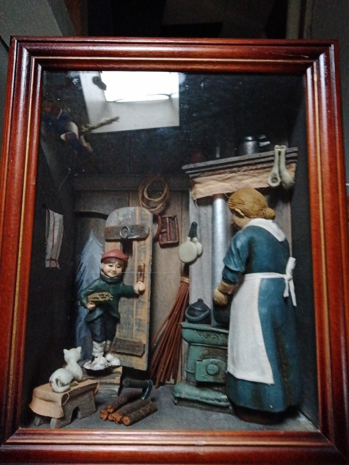 Te koop leuk tafereeltje 3D, Ophalen, Minder dan 50 cm