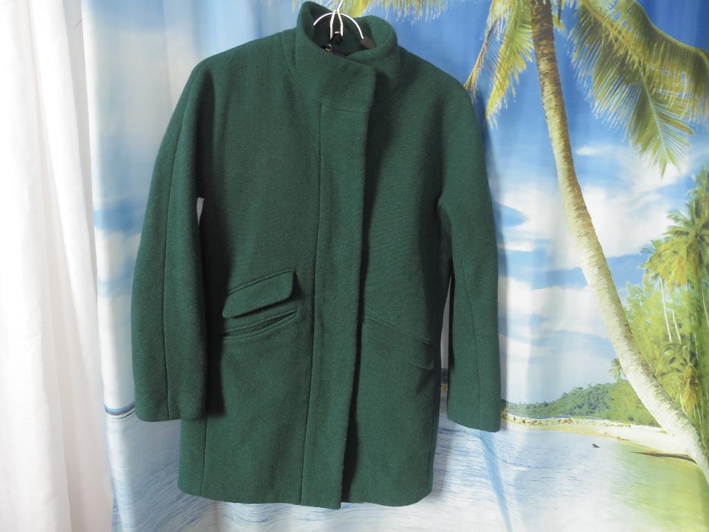 groene wolmix jas nello Gori mt 6 = 36 van J. Crew, Ophalen of Verzenden, Maat 36 (S), Gedragen, Groen