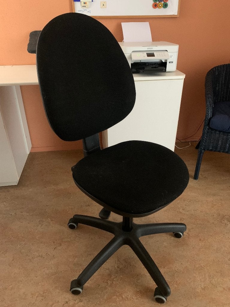 Bureaustoel met hoge rugleuning, Ophalen, Gebruikt, Zwart, Bureaustoel