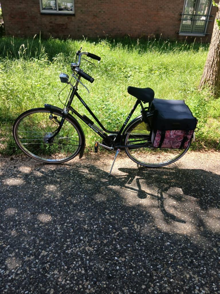 Union damesfiets 3ver trommelrem met slangetje  28inc, Minder dan 10 versnellingen, Gebruikt, 55 cm of meer, Ophalen