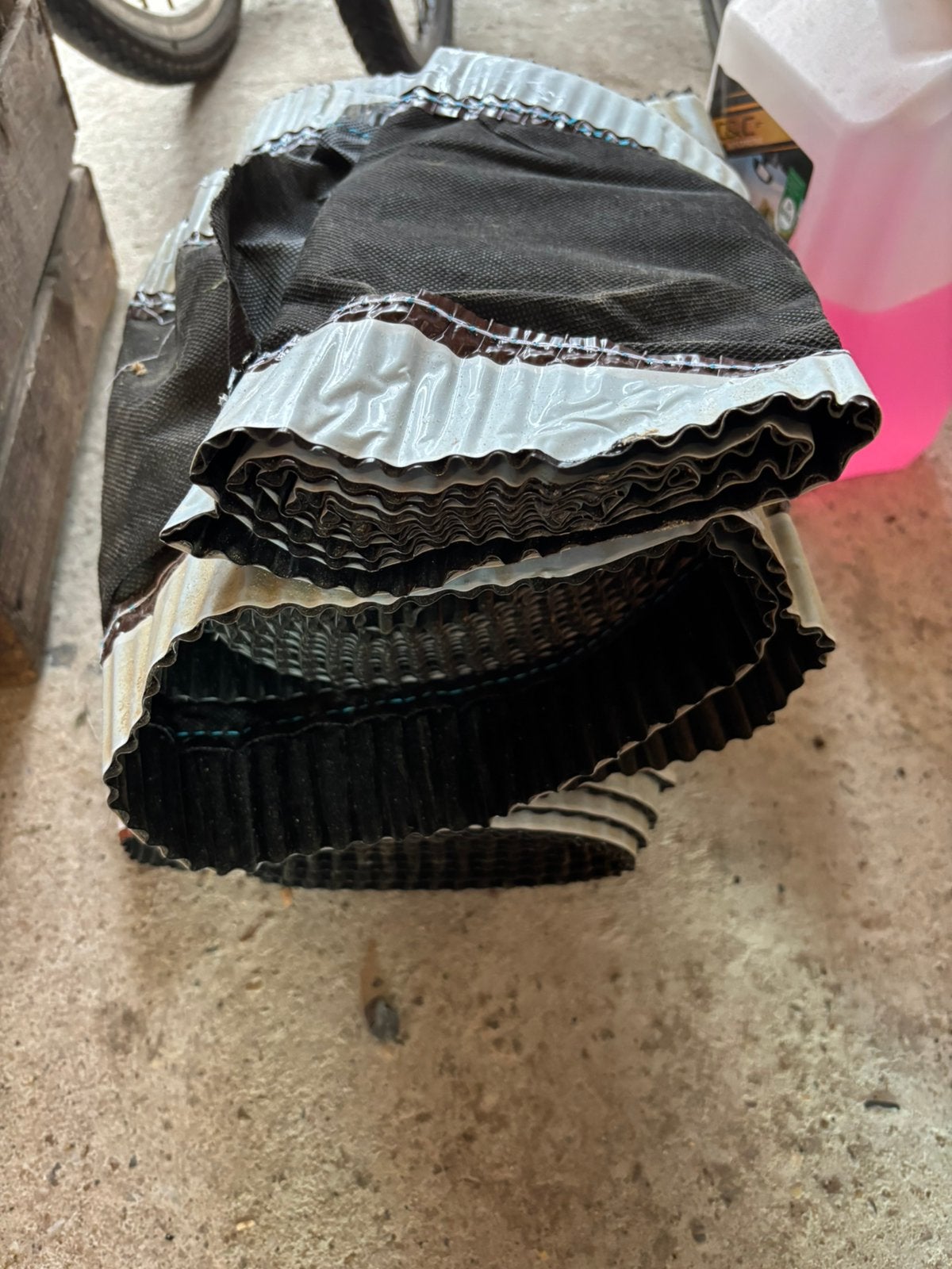 Ondervorst 2 x 5 mtr zwart 39 cm br, Ophalen, Overige materialen, Zwart, Zo goed als nieuw