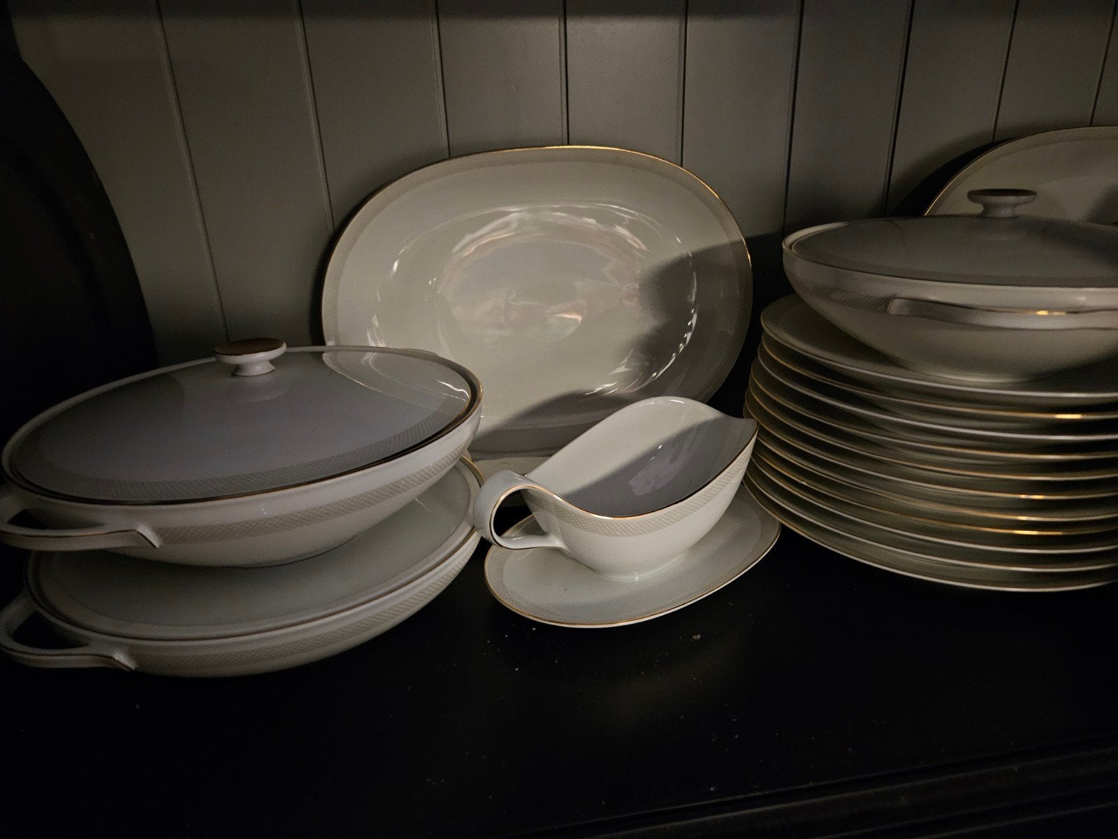 Antiek servies,  zeer volledig 45-delig, unieke kans, Antiek en Kunst, Ophalen