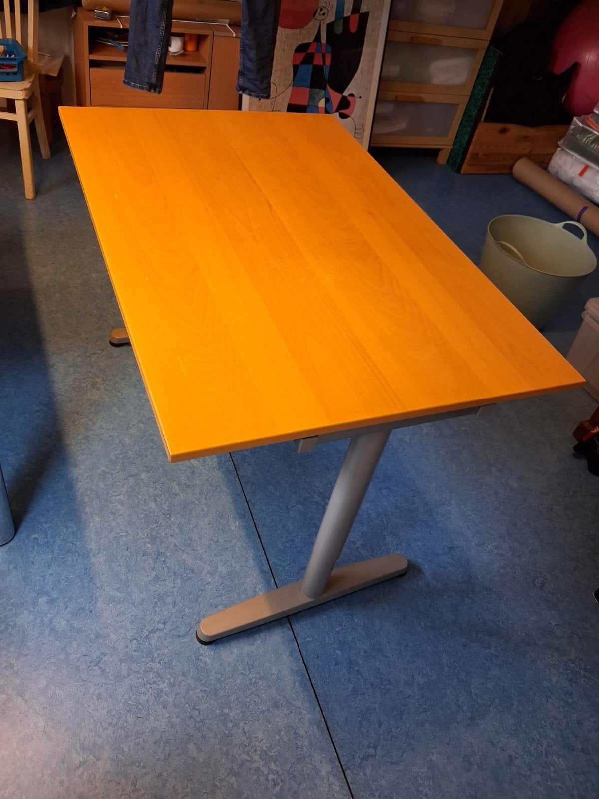Ikea galant bureau 80x120 cm, Ophalen, Gebruikt, 120 cm, In hoogte verstelbaar