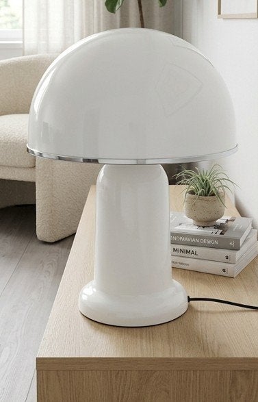 Grote witte Acrylic Glass Mushroom Lamp (Habitat, 70s), Gebruikt, Inclusief lichtbron, 55 cm, Wit