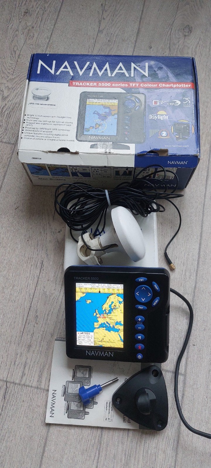 Navman Tracker 5500 kleurenkaartplotter, Ophalen of Verzenden, Zo goed als nieuw, Kaartplotter of Fish Finder