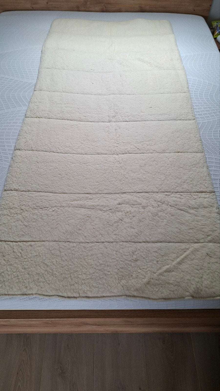 Matrastopper wollen onderdeken 90x200cm, Ophalen, Tweepersoons, 90 cm