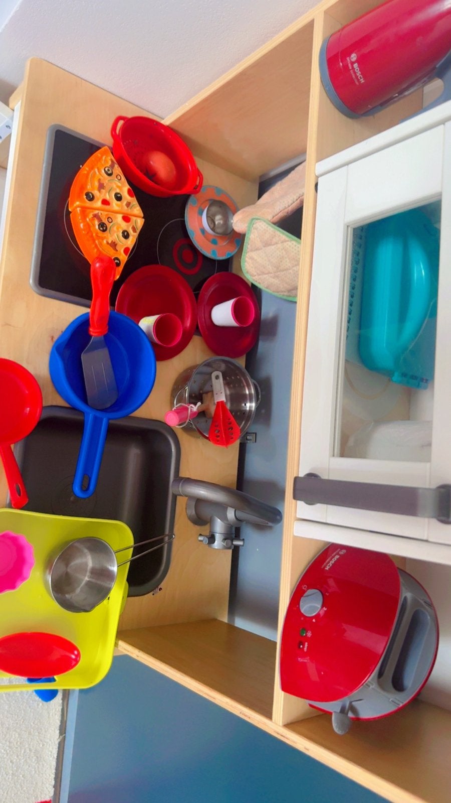 Houten speelkeuken met accessoires en apparaten, Ophalen of Verzenden, Gebruikt, Hout, Speelkeuken