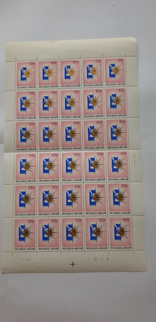 7205 belgie vel van 30 epilepsie zegels 1972, Verzenden