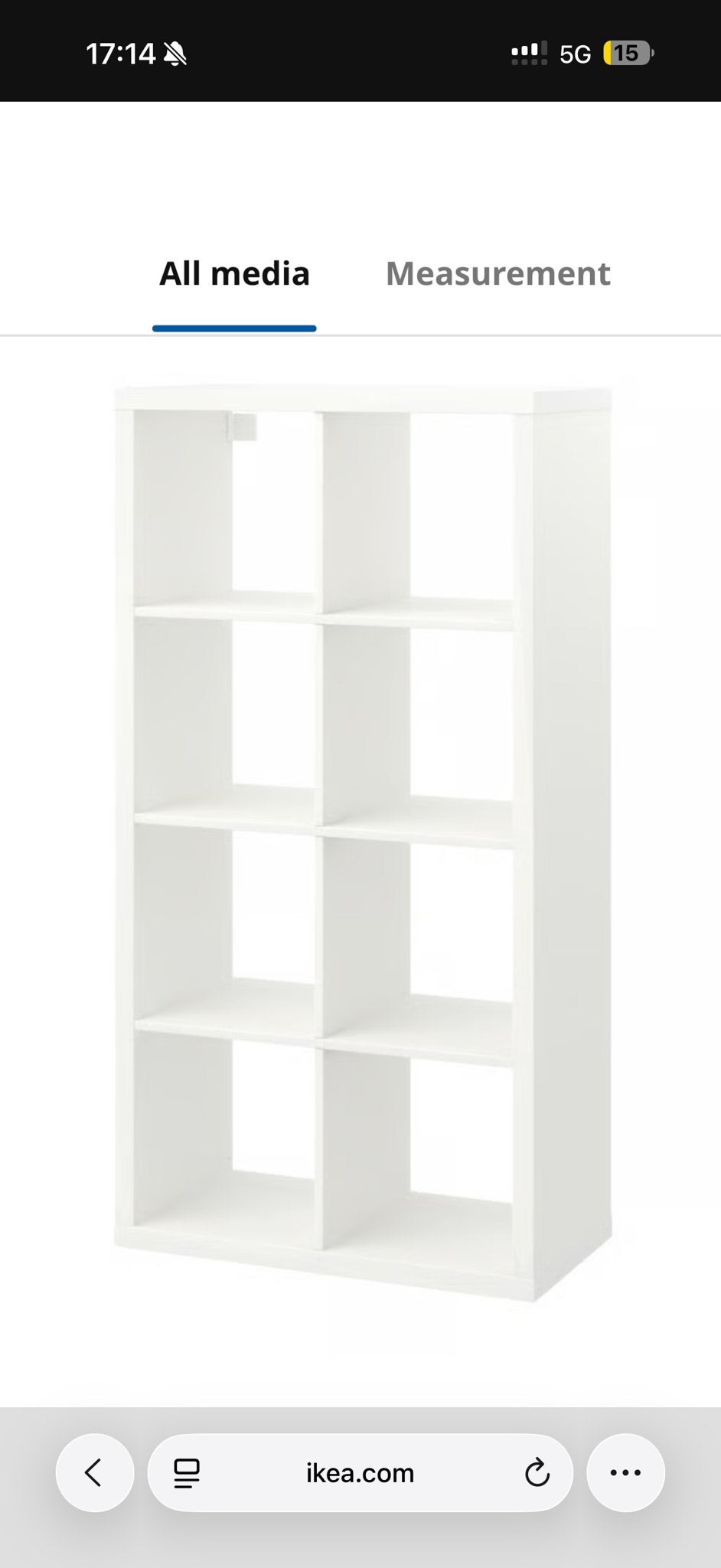 Witte Kallax kast met 8 vakken - IKEA, Ophalen, Met plank(en), Gebruikt, 100 tot 150 cm