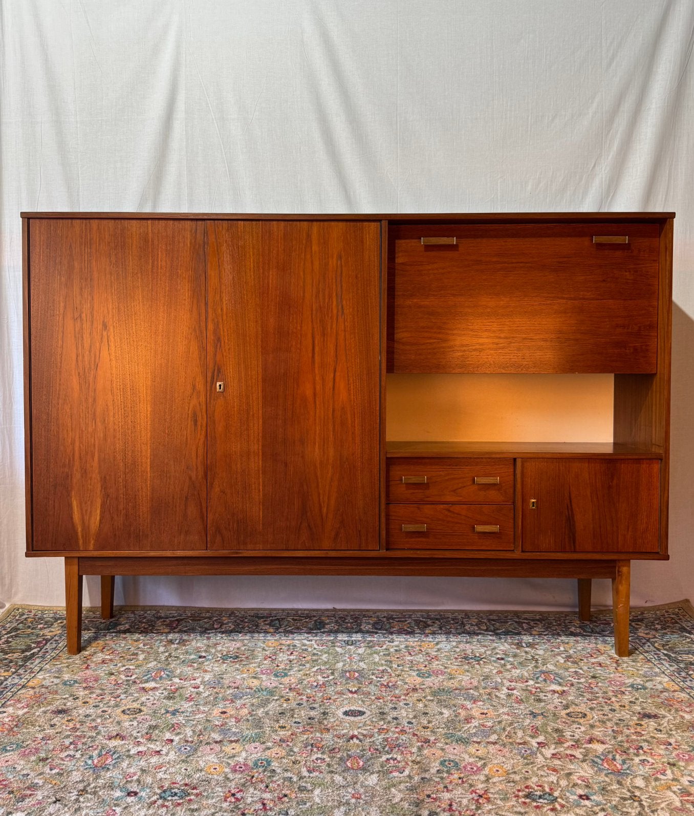 Vintage Teak Houten Dressoir, Ophalen, Zo goed als nieuw, 25 tot 50 cm