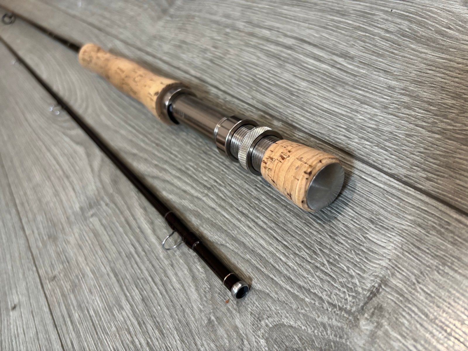 Ton Temming Handcrafted Vliegvishengel 9' #7/8, Ophalen of Verzenden, Zo goed als nieuw, Complete hengel