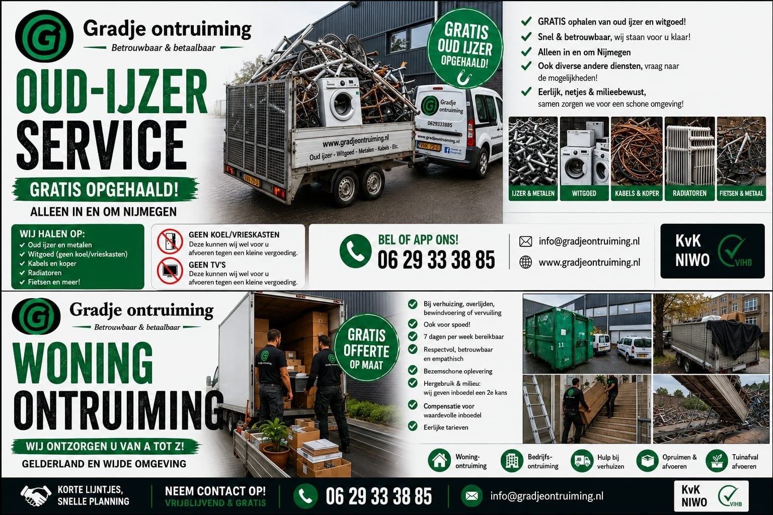 Gratis oud ijzer ophalen Nijmegen e.o | ook woningontruiming, Ophalen, Gebruikt, ., .