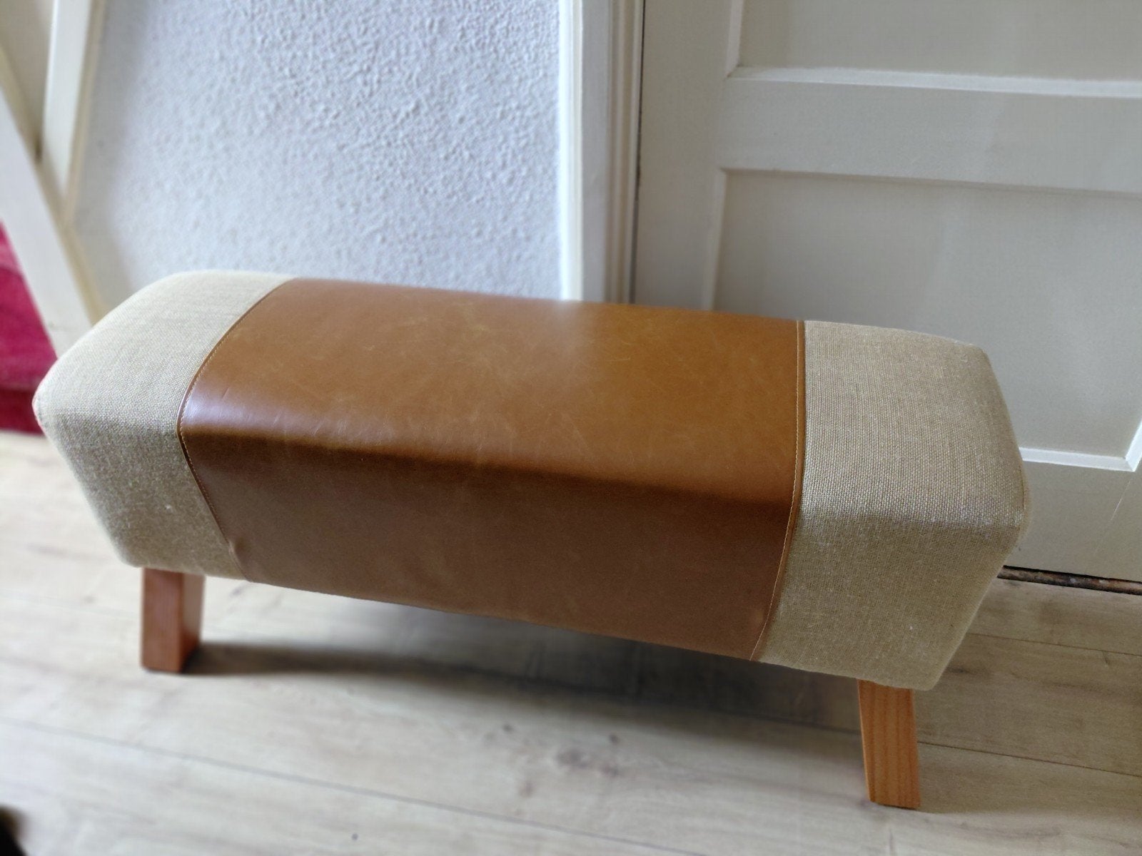 Klein bankje, Huis en Inrichting, Krukjes, Ophalen, Gebruikt, Hout