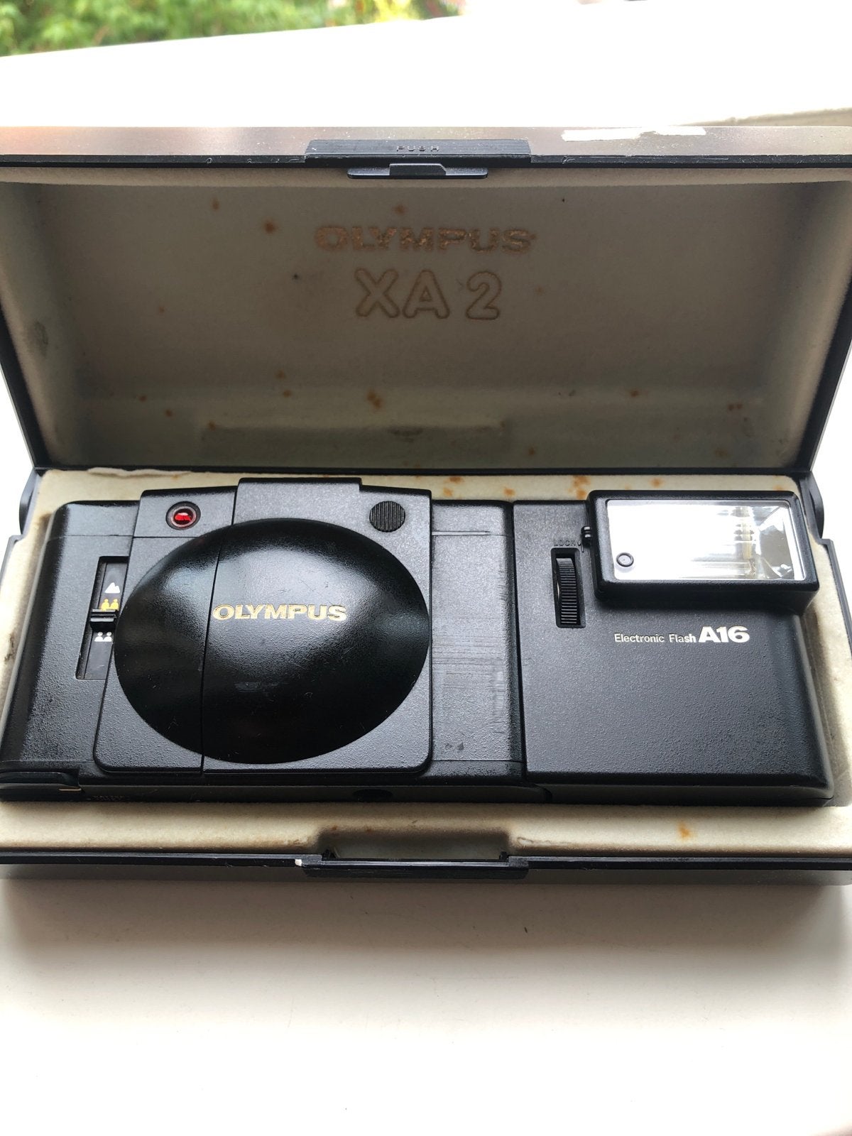 Olympus XA2 Compact Camera met A16 flitser, Audio, Tv en Foto, Fotocamera's Analoog, Ophalen of Verzenden, Gebruikt, Compact, Olympus