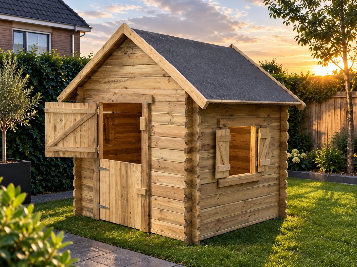 Houten Speelhuisje voor Kinderen - Nieuw, Kinderen en Baby's, Ophalen, Nieuw, Hout