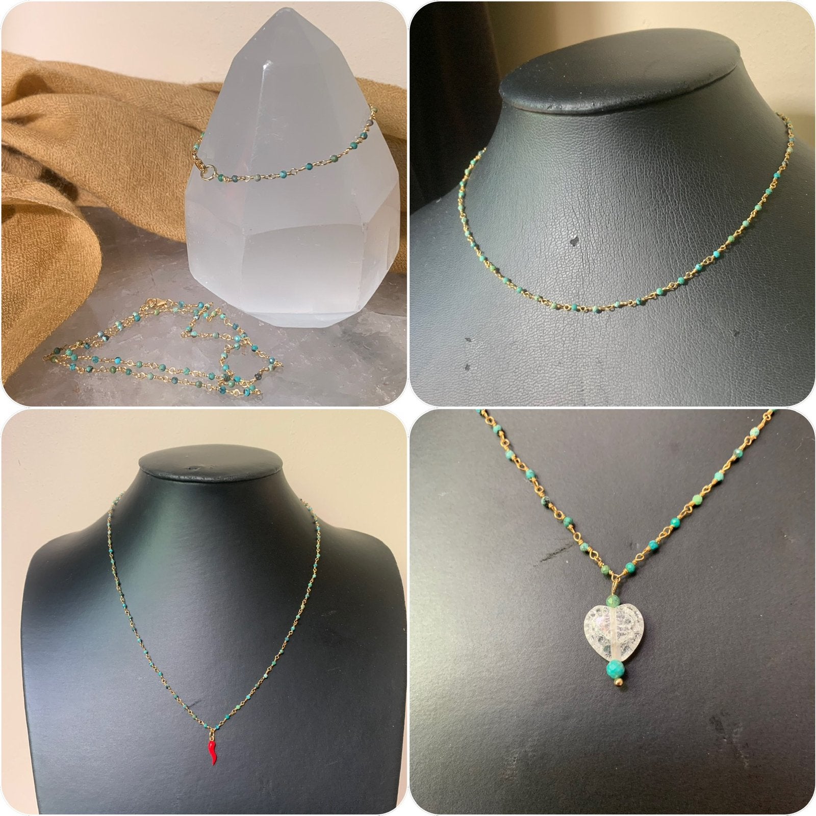 Turkoois turquoise zilver geluk beschermt intuïtie amulet, Blauw, Magnolia@me.com, Magnolia11, Nieuw