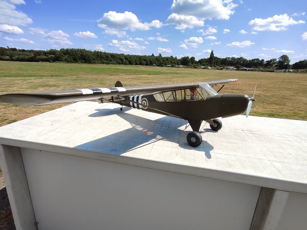 Piper L-4B Grasshopper, Ophalen, Nieuw, Nitro, RTF (Ready to Fly)