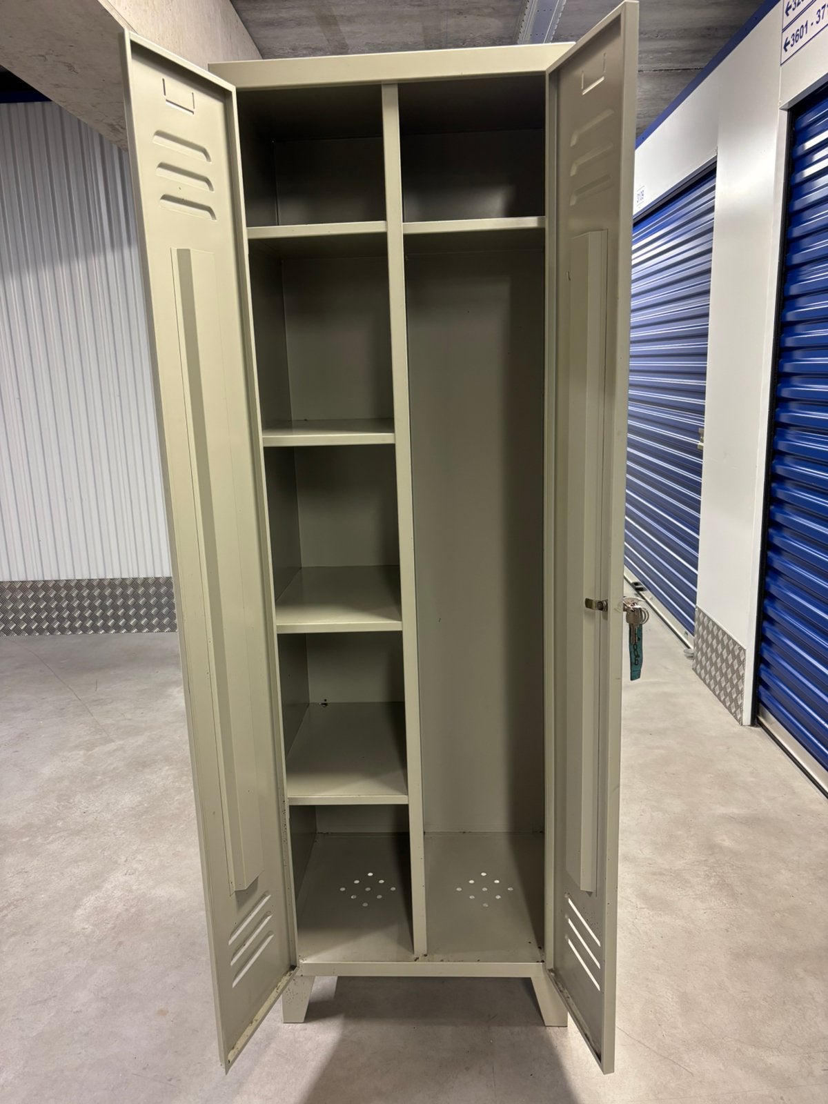 Ijzeren Archiefkast, donkergrijs, 180 cm, Ophalen, Gebruikt, 50 tot 100 cm, Metaal
