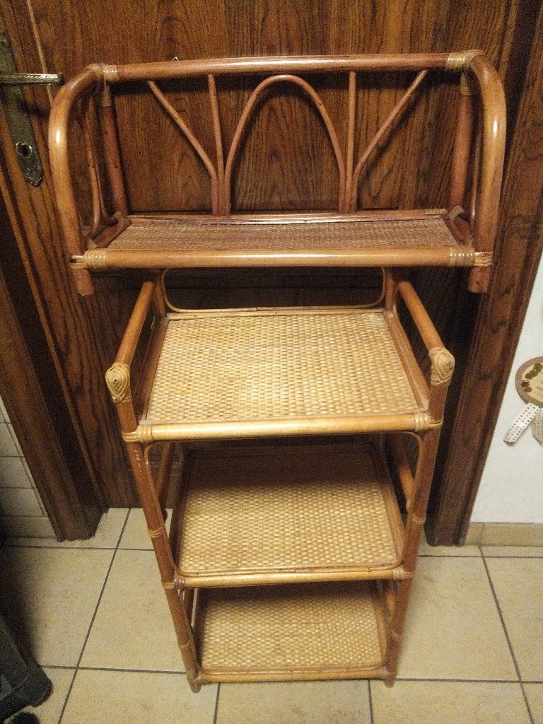 bamboe, rotan, rek, Ophalen, Gebruikt, Rek/stellage, Natuurlijk materiaal