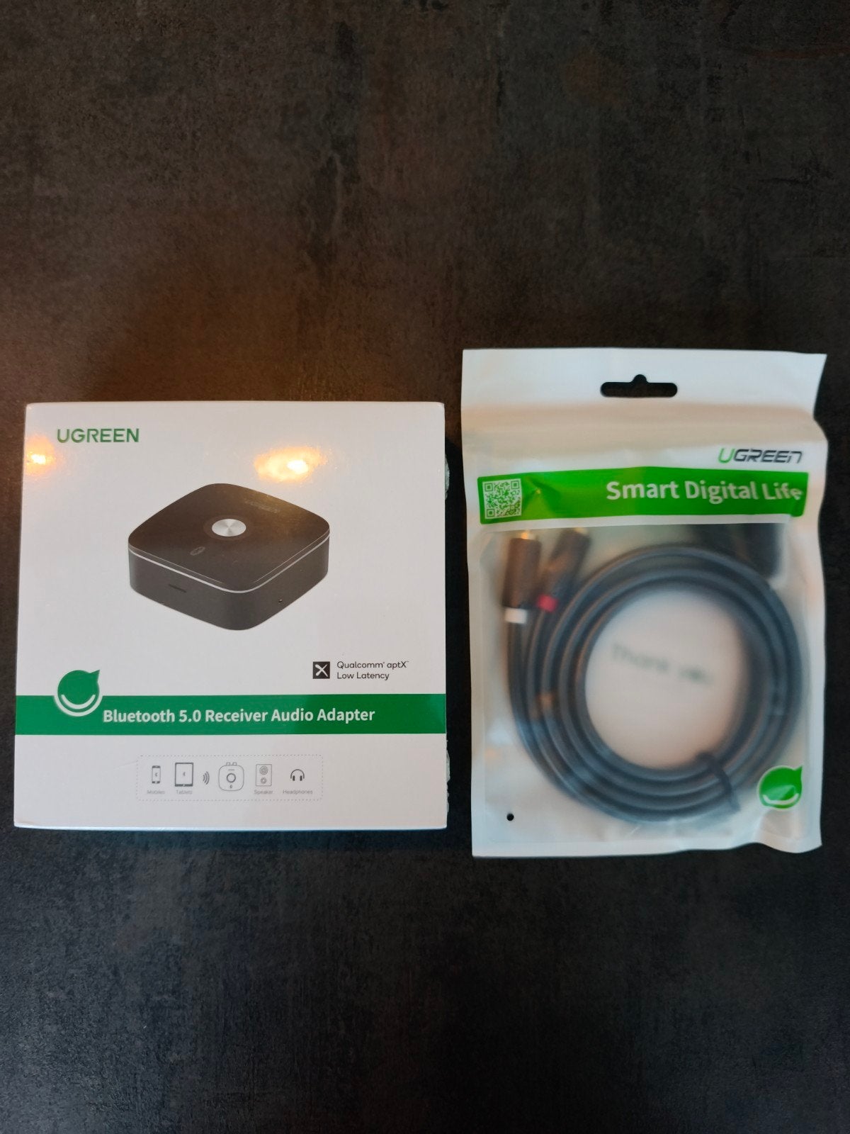 UGREEN Bluetooth 5.0 Audio Adapter met RCA-kabel, Audio, Tv en Foto, Ophalen of Verzenden, Nieuw, Minder dan 2 meter, Interlink-kabel