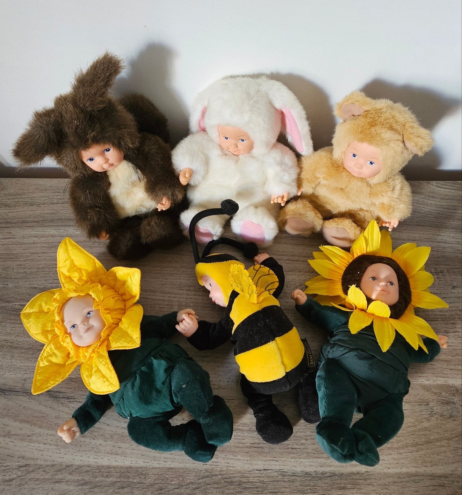 Anne Geddes knuffelpoppen - Diverse dieren en bloemen, Verzenden, Zo goed als nieuw, Overige typen