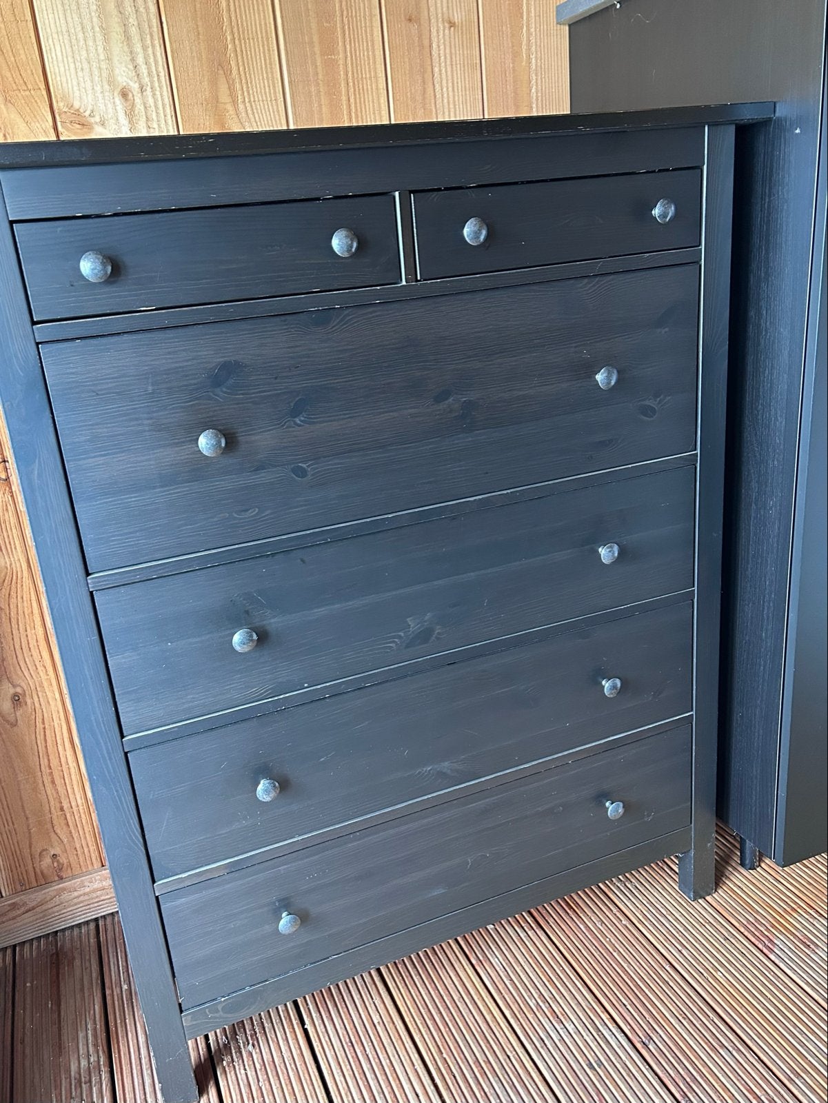 IKEA ladekast, zwart, 6 lades, Ophalen, Gebruikt, 5 laden of meer, 100 tot 150 cm