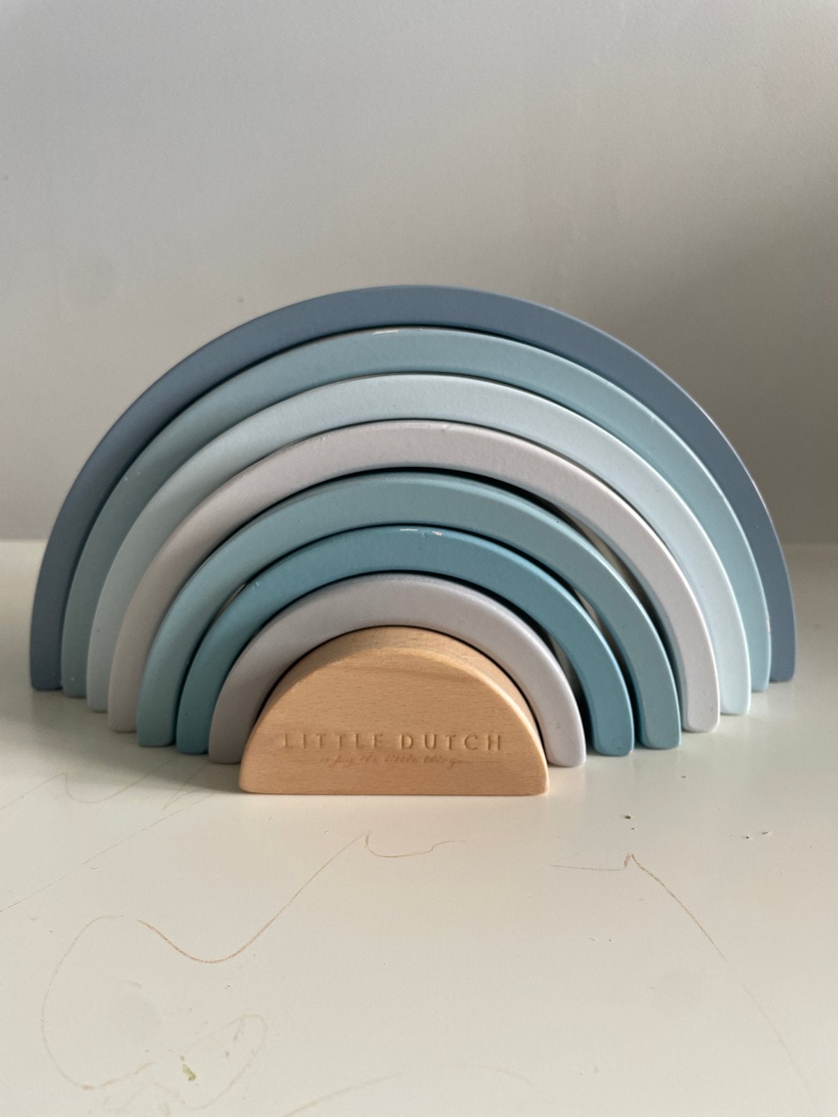 Little Dutch Houten Regenboog Blauw, Kinderen en Baby's, Ophalen, Zo goed als nieuw, Overige typen
