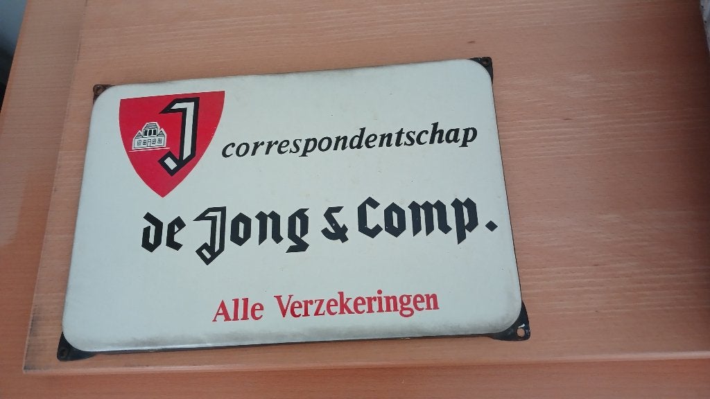 emaille bord, Verzamelen, Ophalen of Verzenden, Gebruikt, Reclamebord