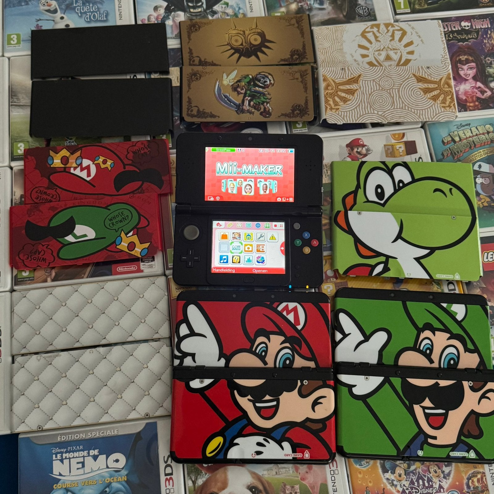 Zeldzaam! Dual IPS New 3DS - Plates en games optioneel, Met games, Gebruikt, Zwart, Ophalen of Verzenden