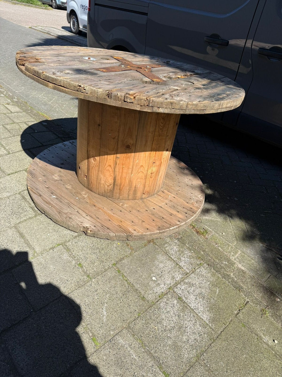Gebruikte houten haspel, Ophalen, Gebruikt, Rond, Hout