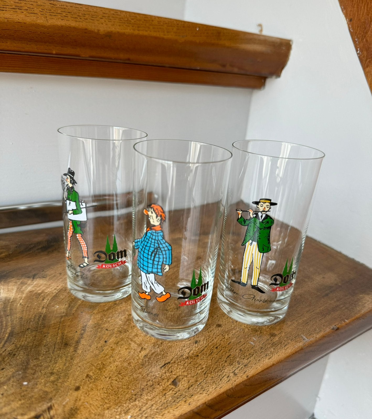 3x Dom Kölsch bierglas, Verzamelen, Ophalen of Verzenden, Zo goed als nieuw, Glas of Glazen, Overige merken