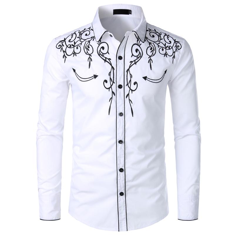 Cowboy overhemd 2 / wit western heren mannen linedance, Verzenden, Nieuw, Wit, Overige halswijdtes