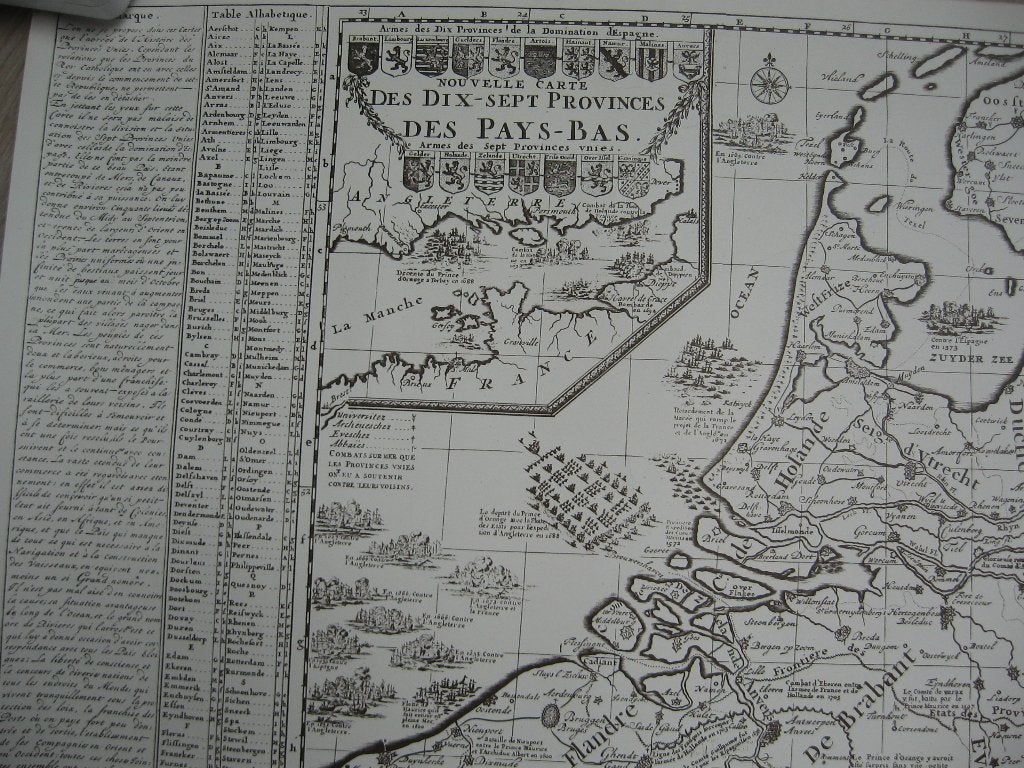 Schoolplaat landkaart NOUVELLE CARTE DES PAYS BAS €10,00, Ophalen of Verzenden, Aardrijkskunde
