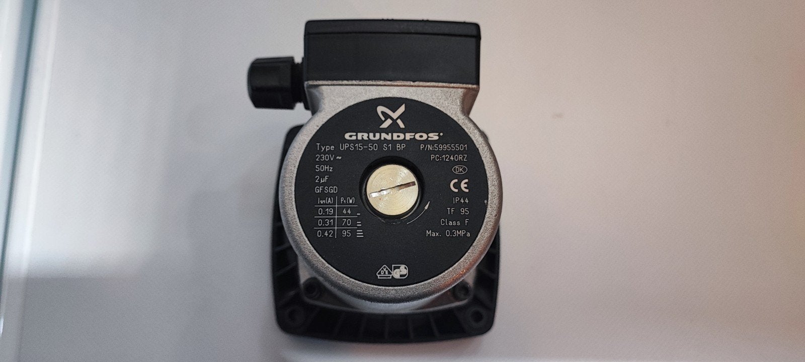 Grundfos UPS15-50 S1 BP CV-pomp, Gebruikt, Minder dan 30 cm, Cv-ketel of Combi-ketel, Minder dan 60 cm
