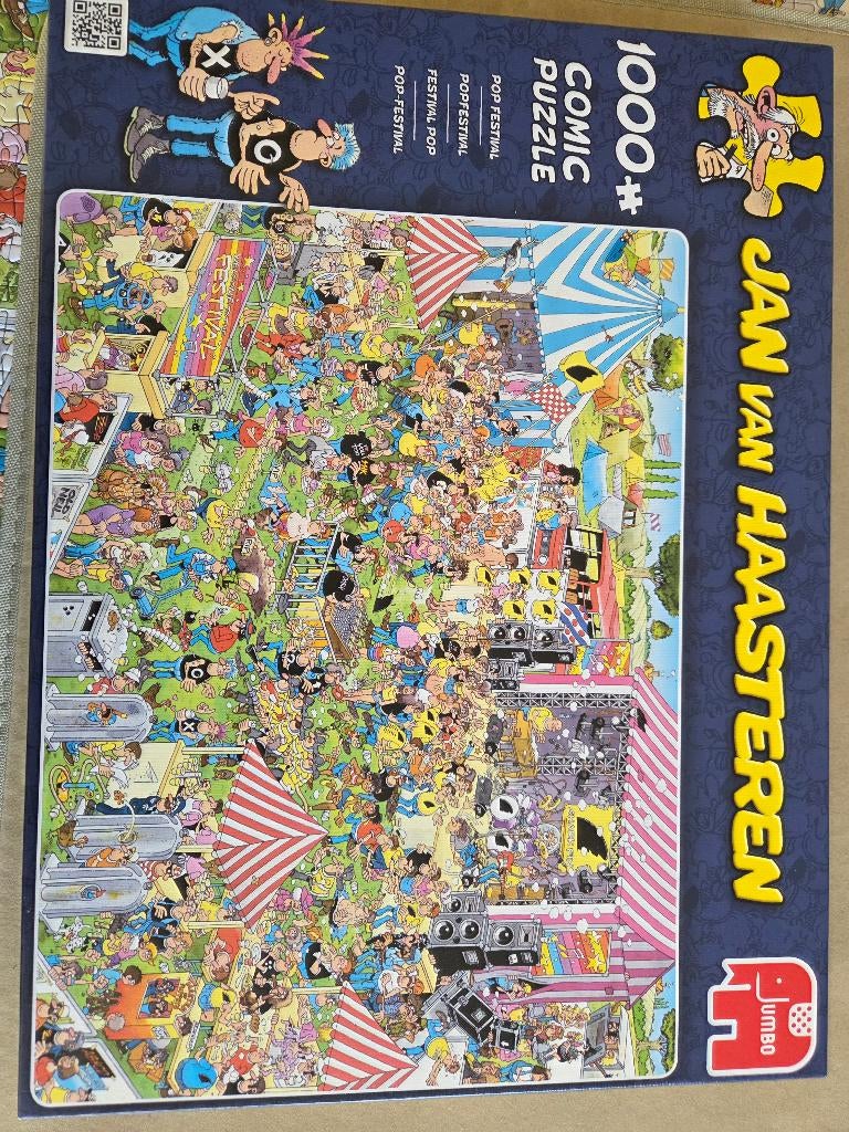 Jan van Haasteren, pop festival, Ophalen, 500 t/m 1500 stukjes, Zo goed als nieuw, Legpuzzel