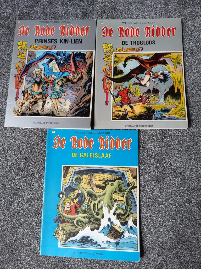 De Rode ridder:   3 stripboeken 3 euro, Meerdere stripboeken, Ophalen of Verzenden, Gelezen